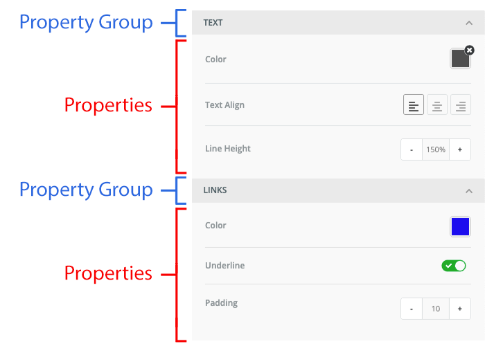 Property Panel Interface