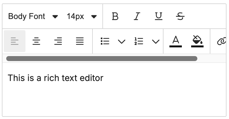 Rich Text Input Interface