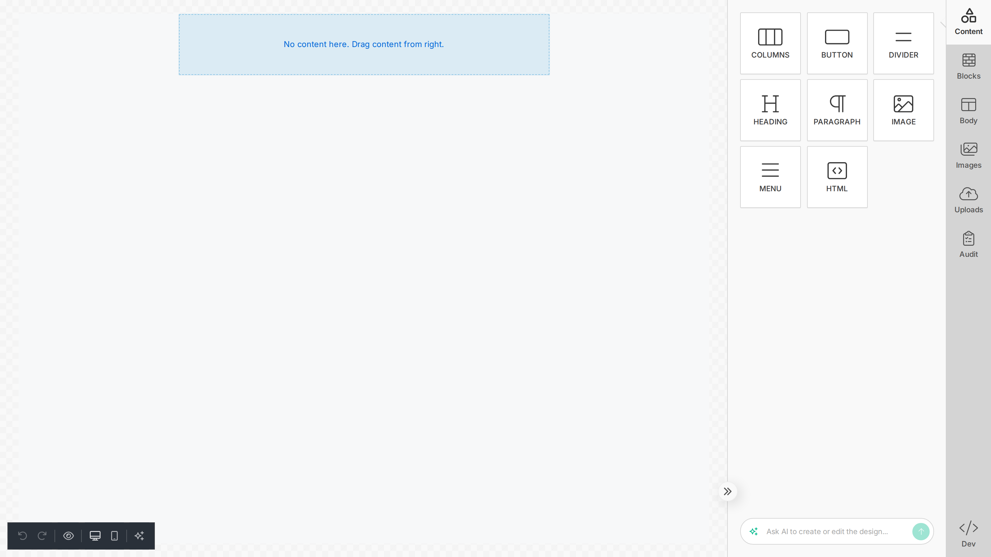 The builder with the Classic Light theme