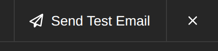 The Send Test Email control in the email builder Preview header