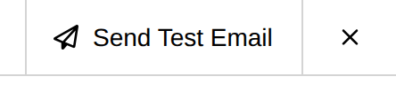 The Send Test Email control in the email builder Preview header