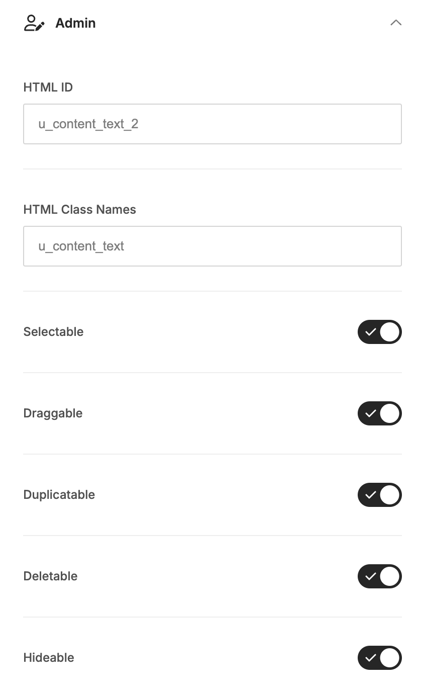 Admin Mode Interface